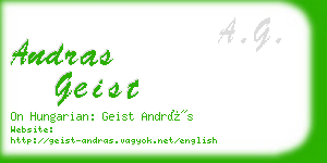 andras geist business card